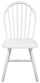 Cadeiras de jantar 4 pcs madeira de seringueira maciça branco