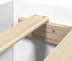 Estrutura de cama 200x200 cm derivados de madeira branco