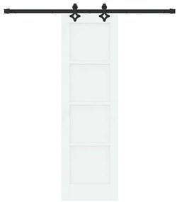 Porta Deslizante vidaXL com Conjunto de Ferragens Branco 61x198.5 cm M