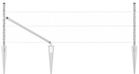 Cerca Hexagonal vidaXL 0,5x50 m Aço Galvanizado