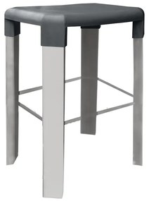 Banco OSLO 65H, Perna Alumínio - Pack 4 unidades, Antracite MR