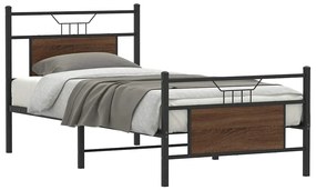 Estrutura cama s/ colchão derivados madeira carvalho castanho