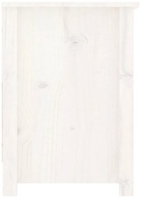 Móvel de TV 103x36,5x52 cm madeira de pinho maciça branco