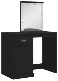 Toucador com luzes LED 90x42x132,5 cm preto