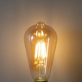 Conjunto de 5 E27 dimbare LED lamp ST64 goud 5W 450 lm 2700K