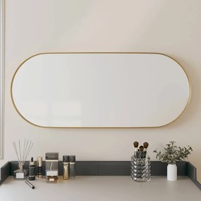 vidaXL Espelho de parede 25x60 cm oval dourado