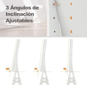 Armario para joias com espelho de corpo inteiro sem moldura com luzes LED incorporadas e Estante 36 x 33,5 x 154,5 cm Branco