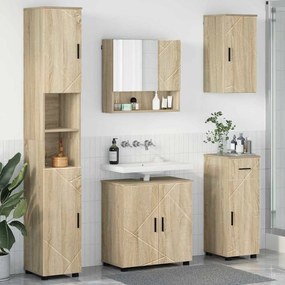 vidaXL Conjunto de Móveis para Banheiro 5 pcs Carvalho sonoma