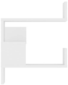 Estantes canto p/ parede 2pcs 40x40x50cm contraplacado branco