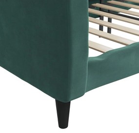 Sofá-cama 80x200 cm veludo verde-escuro