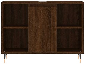 Armário casa banho 80x33x60 cm deriv.madeira carvalho castanho