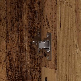 Conjunto de Móveis de Casa de Banho de 4 Peças em Madeira Envelhecida