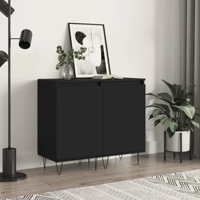 vidaXL Aparadores 2 pcs 40x35x70 cm derivados de madeira preto