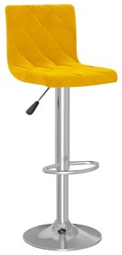 Bancos de bar 2 pcs veludo amarelo mostarda