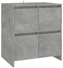 Aparadores 2 pcs 70x41x75 cm aglomerado cinzento cimento