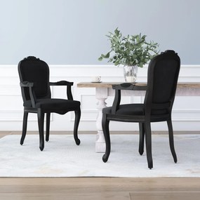 vidaXL Cadeiras de jantar 2 pcs 62x59,5x100,5 cm veludo preto