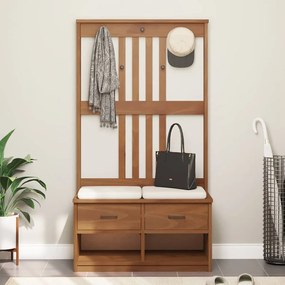 Árvore de Hall SANDENS 87x40x159,5 cm Madeira Maciça de Pinho