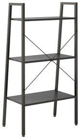 Estante de pé 3 prateleiras 56x35x108 cm preto