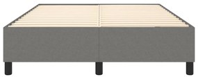 Estrutura de cama sem colchão 140x190 cm tecido cinzento-escuro