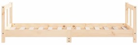 Estrutura de cama infantil 80x160 cm pinho maciço