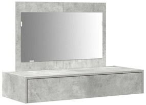 Mesa de Toucador Suspensa  Cinza Concreto 100x40x70 cm