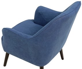 Poltrona em tecido azul marinho LOKEN Beliani