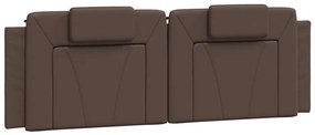 Cama com colchão 160x200 cm couro artificial castanho