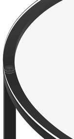 Mesa de centro 70 cm vidro temperado preto e branco mármore