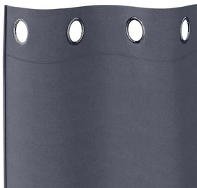 Cortinas 2 pcs Cinzento-escuro 175 x 140 cm Poliéster
