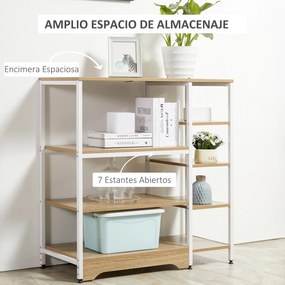 Estante com Prateleiras – Modelo Oslo – 90x40x95 – Madeira – 6 Níveis