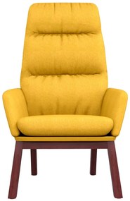 Cadeira de descanso tecido amarelo mostarda