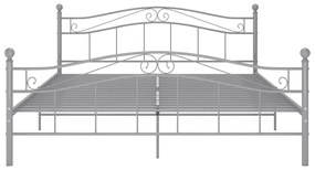 Estrutura de cama 180x200 cm metal cinzento