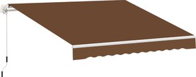 Outsunny Toldo Manual Retrátil com Manivela 295x245 cm Toldo Enrolável para Janela Portas Balcão Terraço Exterior Café | Aosom Portugal