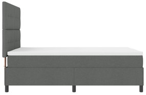 Cama Box com Colchão Cinza Escuro 160x200 cm Tecido