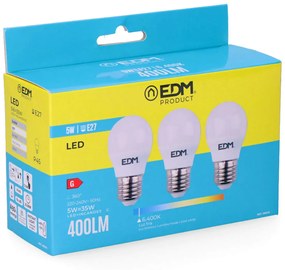 Lâmpada LED Edm E27 5 W G 400 Lm (6400K)