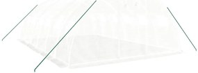 Estufa com estrutura de aço 24 m² 6x4x2 m branco
