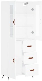 Armário alto 69,5x34x180 cm derivados de madeira branco