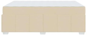 Estrutura da Cama Creme 160 x 200 cm tecido