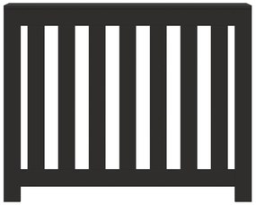 Cobertura de radiador 104x20x82 cm derivados de madeira preto