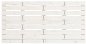Cabeceira de parede 126x3x63 cm madeira de pinho maciça branco