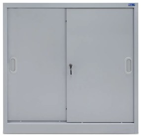 Armário de Escritório Metálico com Portas de Correr 800x800x420mm Cinza
