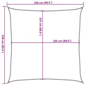 Para-sol estilo vela 160 g/m² 2,5x2,5 m PEAD antracite