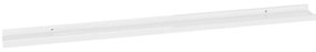 Prateleiras de parede 2 pcs 115x9x3 cm branco brilhante