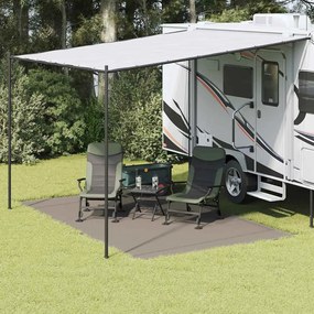 vidaXL Tapete para Barraca Cinzento-claro 250 x 400 cm Polietileno