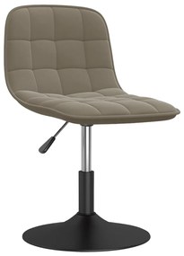 vidaXL Banco de bar veludo cinzento-claro