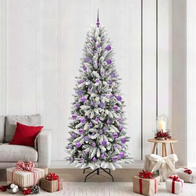 vidaXL Árvore de Natal Artificial com 300 LEDs Branco 210 cm