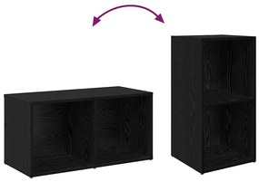 Conjunto de móvel de TV 2 pcs Carvalho Preto 37 x 35 x 107 cm