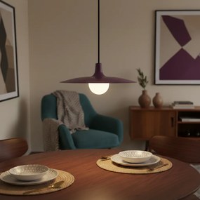 Candeeiro suspenso retro roxo para sistema de calhas monofásico - Slimline Panzi