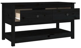 Mesa de centro 102x49x55 cm pinho maciço preto