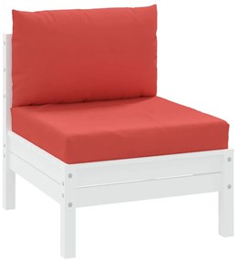 Almofadões p/ móveis de paletes 2 pcs tecido oxford vermelho